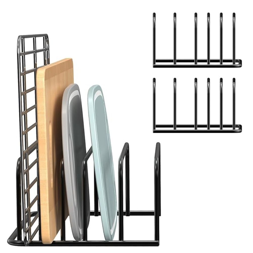 Bolded Chopping Board Organizer Iron Art Dish Holder Kitchen Organizer Pot Lid Rack  Plate
