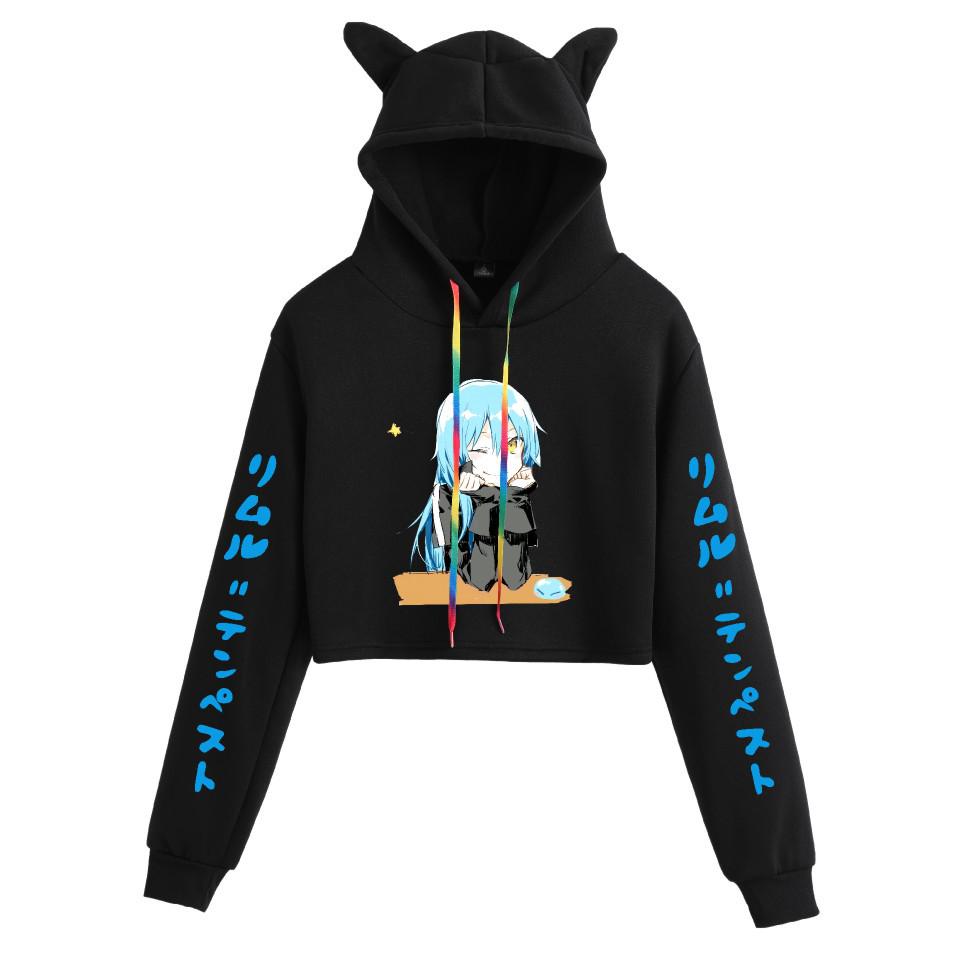 Reincarnated as a Slime Women's Anime Cat Ear Crop Top