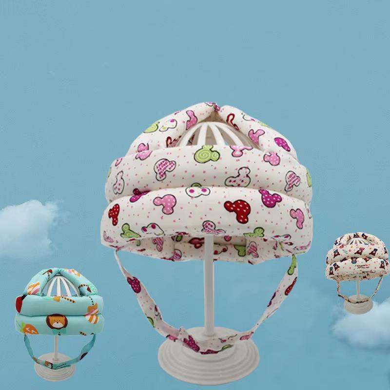 Cotton Infant Toddler Safety Helmet Baby Kids Head Protection Hat for Walking Crawling Baby Learns To Walk The Crash Helmet