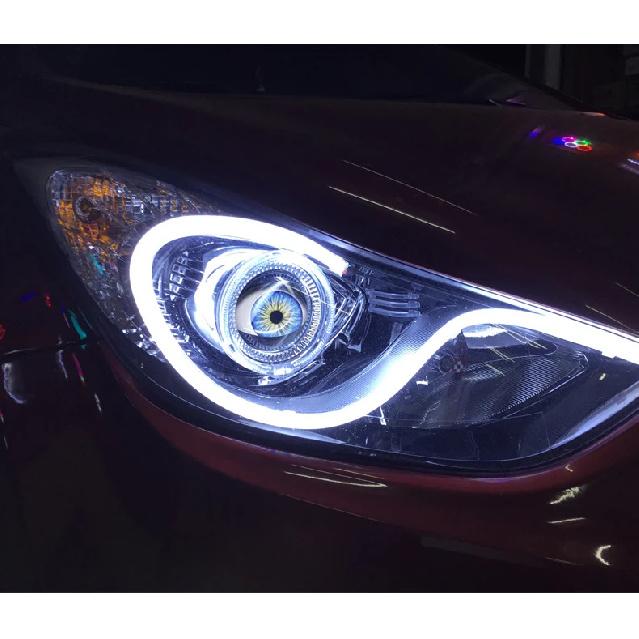 Cool Decoration Dynamic LED Car Headlights Devil Eye LED Car Light Headlight Assembly Modified Eagle Eye Light Cars Accessory