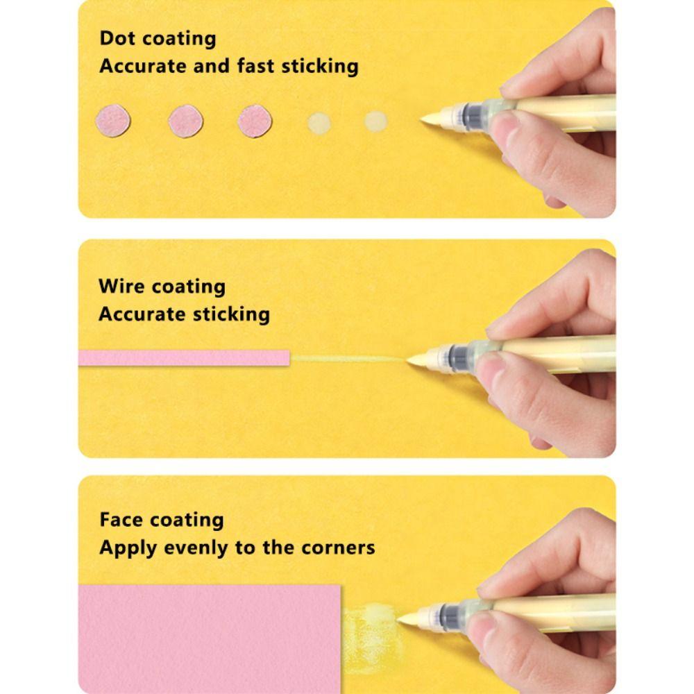 3Pcs Soft Tip Glue Pen No Leak Design Liquid Glue Pen Portable Adhesive Pen School Supplies
