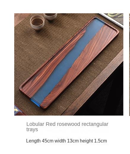 Wooden Tea Tray High-grade Epoxy Resin Retro Tea Table Household Small Dry Bubble Tray Tray Snack Snack Tray