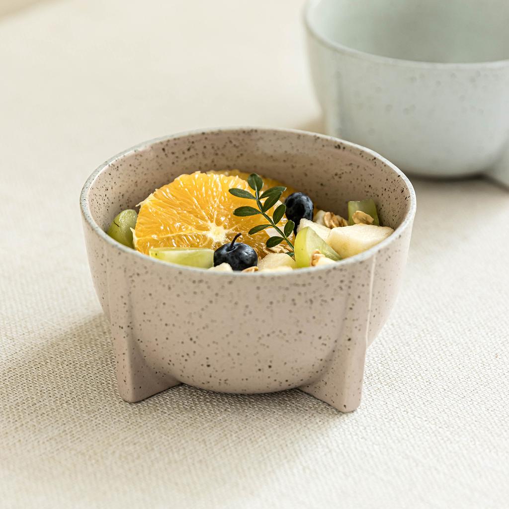 Featured Spots Three-Legged Bowl Household Ceramic Rice Bowl Small Bowl Cold Dish Bowl Restaurant Tableware Creative Dessert Bowl