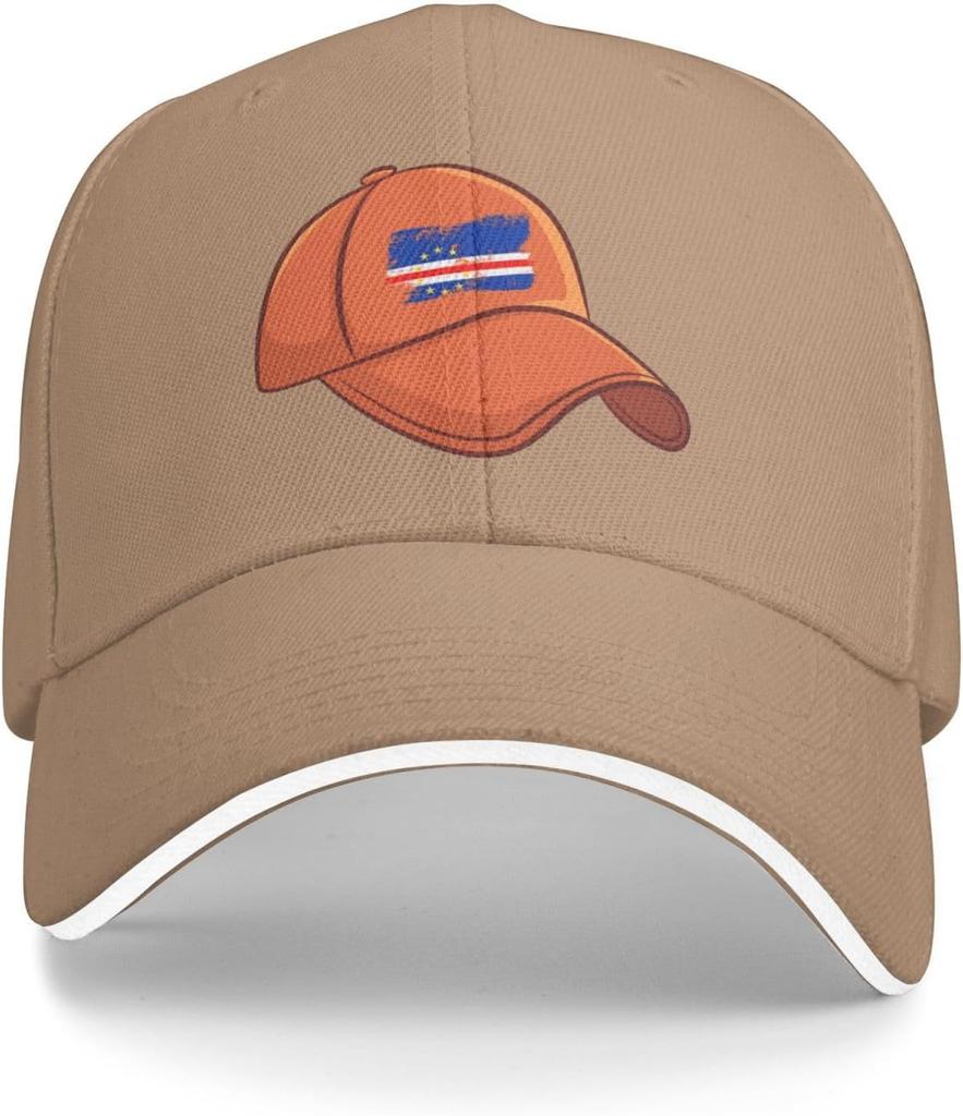 Cabo Verde Flag Design Baseball Cap Polyester Adjustable Summer Outdoor Sports Hat