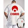 Men'S OSIRIS Pattern T-shirt , Breathable , Crew Neck, Short Sleeves, Casual Top, for Everyday Wear and Outdoor Activities - Machine Washable