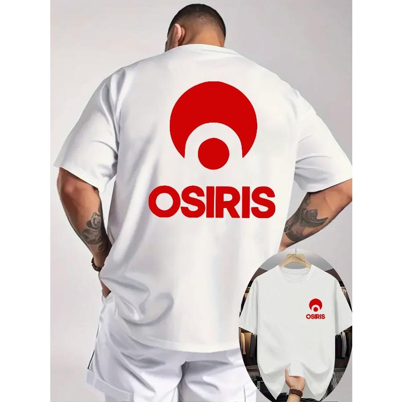 T-shirt da uomo con motivo OSIRIS, Traspirante, Girocollo, Maniche Corte, Top Casual, per l'uso quotidiano e le attività all'aperto - Lavabile in lavatrice