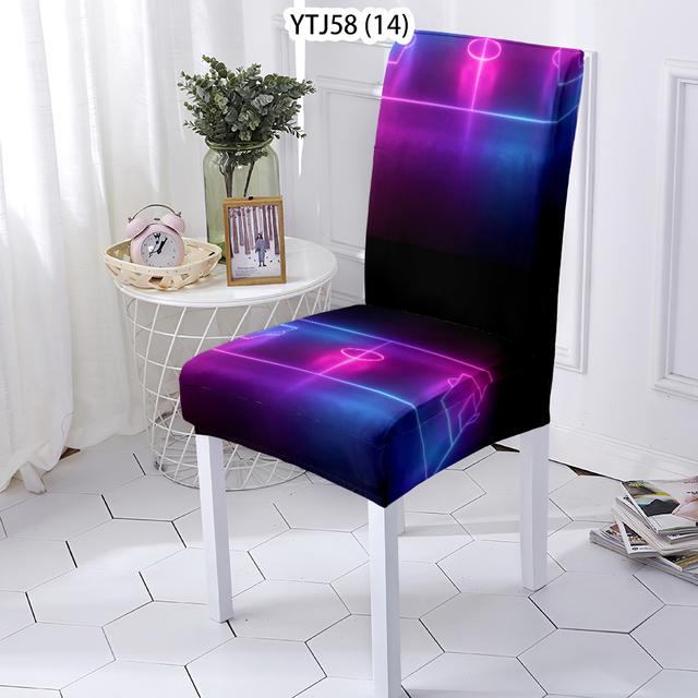 

Футбол Спорт Стиль Эластичные Чехлы для стульев для столовой Чехлы для кресел Чехол для стула Эластичные чехлы с английскими буквами Узор для столовой 1PCS