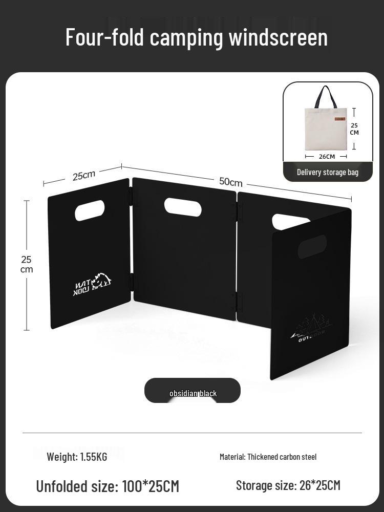 Camping Stove Windshield: Outdoor Windproof Magnetic Screen