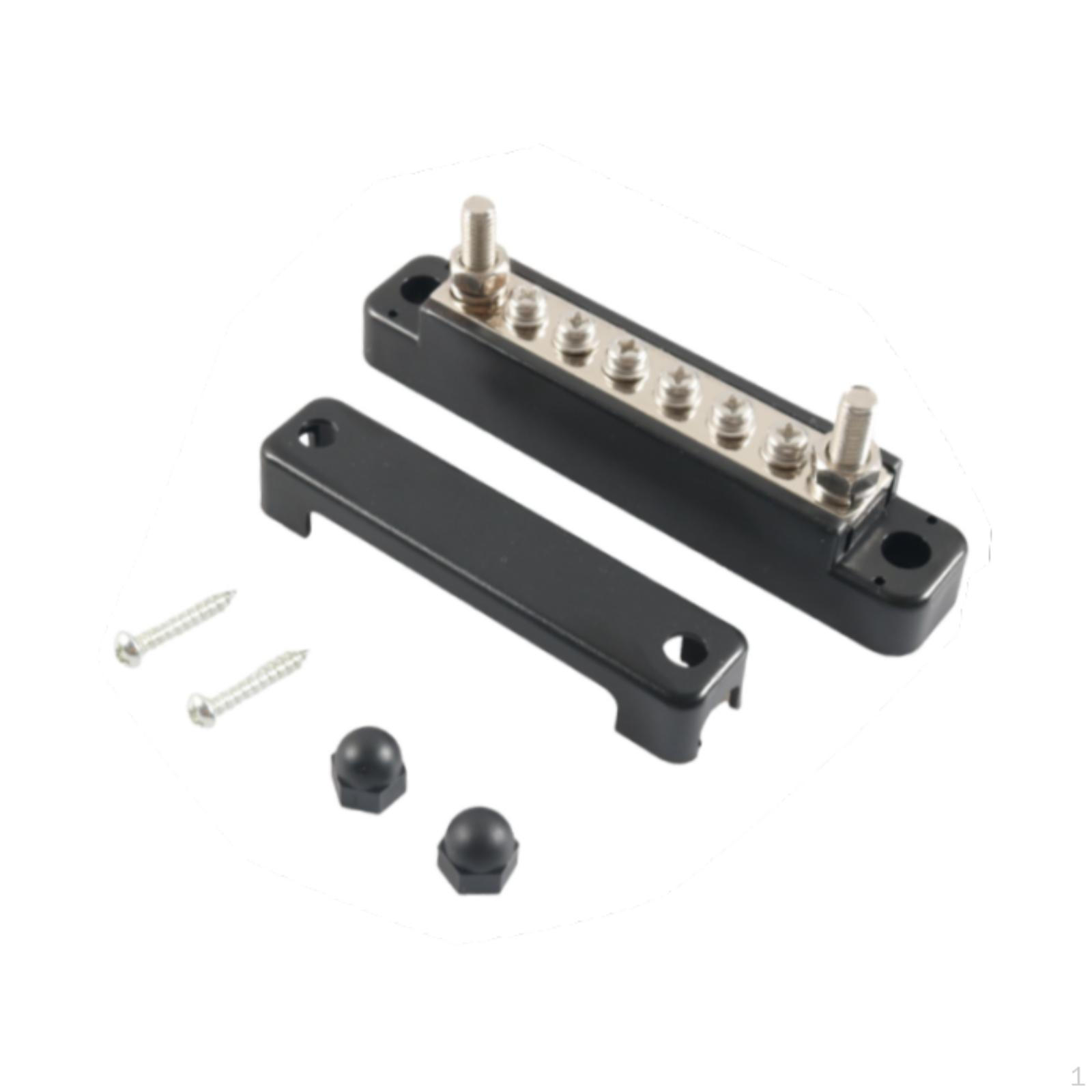 

6 Way Power Distribution Block Connector for Marine And Vehicle Use чорний