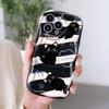 Kreslený vzor krémová textura pouzdro vlnitý okraj měkký silikonový kryt pouzdro na telefon pro OPPO Reno Realme OnePlus Vivo