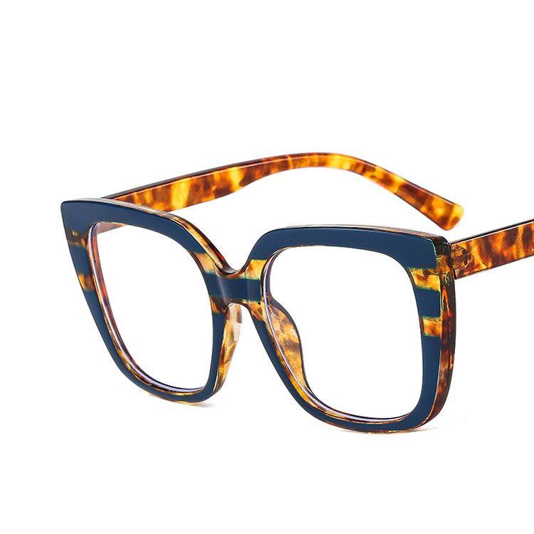 Fashion Eyeglass Frame Rainbow Square Flat Lens