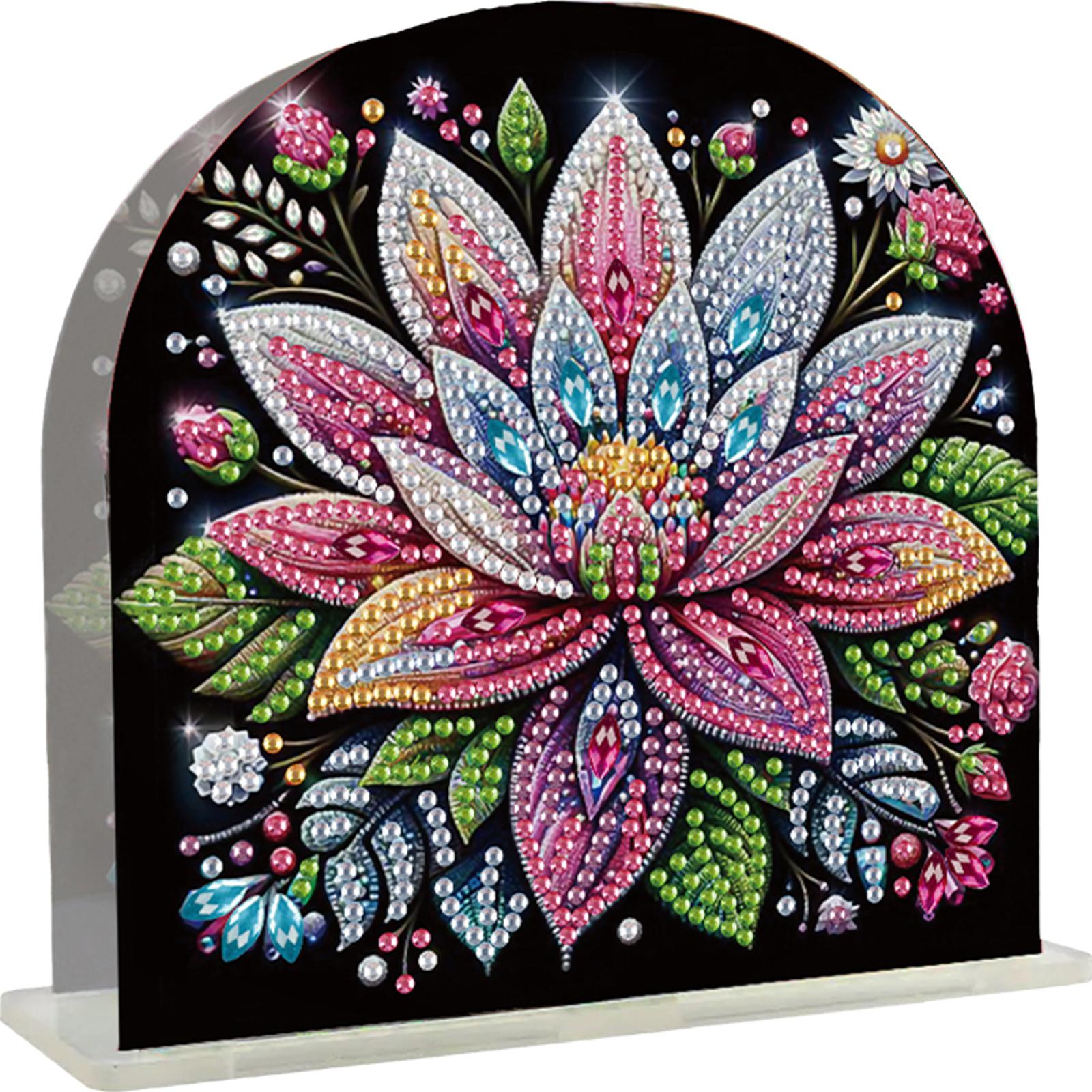 

Double Sided Diamond Painting Desktop Napkin Holder Acrylic Ornament DIY Diamond Art Crafts Paper Storage Rack Desktop Decor