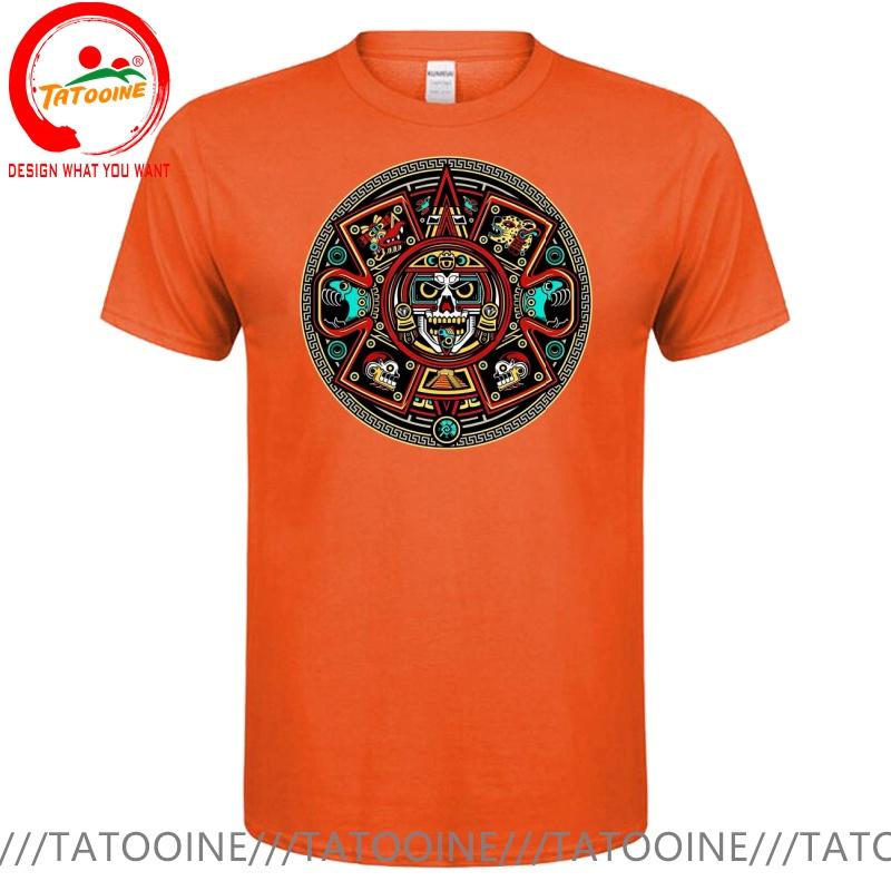 Lustiges Design Maya Azteken Kalender Kunst Sred Wams Unisex Mode Trendige Freizeitkleidung Stilvolle Oberteile T-Shirt Freizeit-T-Shirt Unisex