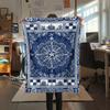 1Pc Compass Print Flannel Blanket, High Quality Comfortable for All Seasons, Home Decor, Warmth and Comfort, Perfect for Christmas Gifts W167