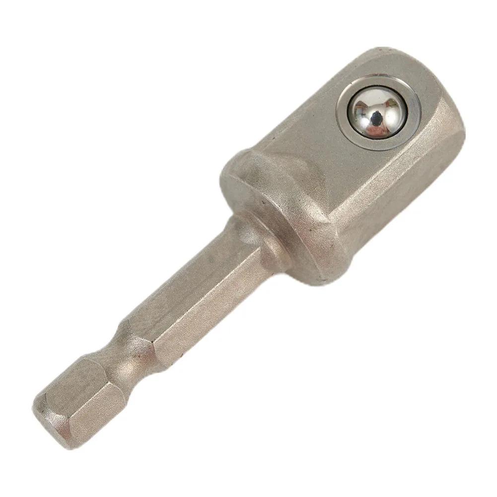 Adapter Socket Silver Socket Socket Adapter 1/4 3/8 1/2 Power Tools 1/4''(6.35mm) 3/8''(9.5mm) 50mm Chrome Vanadium Steel
