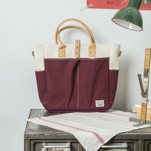 Denote David Tote Bag - Burgundy