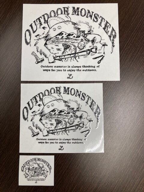 LALPHA Outdoor Monster HASHIWATASHI-KOZO Transfer Sticker (M, White) OM-100WH