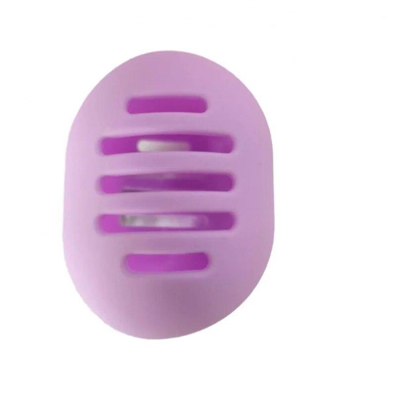 

Держатель для губки для макияжа, силиконовый чехол для хранения красоты с несколькими отверстиями, переносной косметический держатель для пуховок, коробка фиолетовый