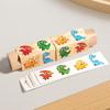 Kinder Holz Drehbar Baustein Puzzle Früherziehung Tiererkennung Puzzle Dreidimensional Baby Erleuchtung Eltern-Kind Schreibtischspielzeug