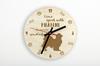 Papillon, Continental Toy Spaniel, Butterfly dog I – Clock with dog, wooden clock with engraving | Art-Dog