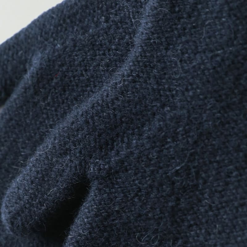 NOTHING WRITTEN Alpaca Knit Mittens (Navy)