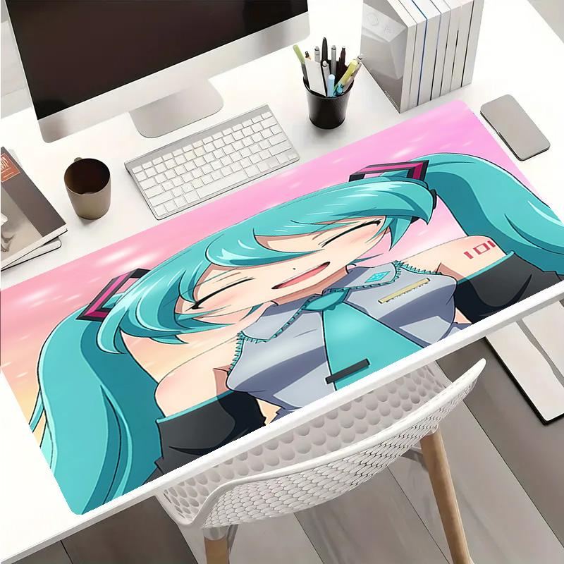 Podložka pod myš Hatsune Miku - Protiskluzová gumová základna, Hladký povrch pro práci, Hraní her, Kancelářské a domácí použití, Stolní podložka pod myš