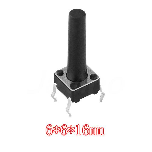 20PCS 6x6mm Panel PCB Momentary Tactile Tact Mini Push Button Switch DIP 4pin 6x6x4.3/5/6/7-20MM 6*6*4.3MM 5MM 6MM 8MM - 20MM
