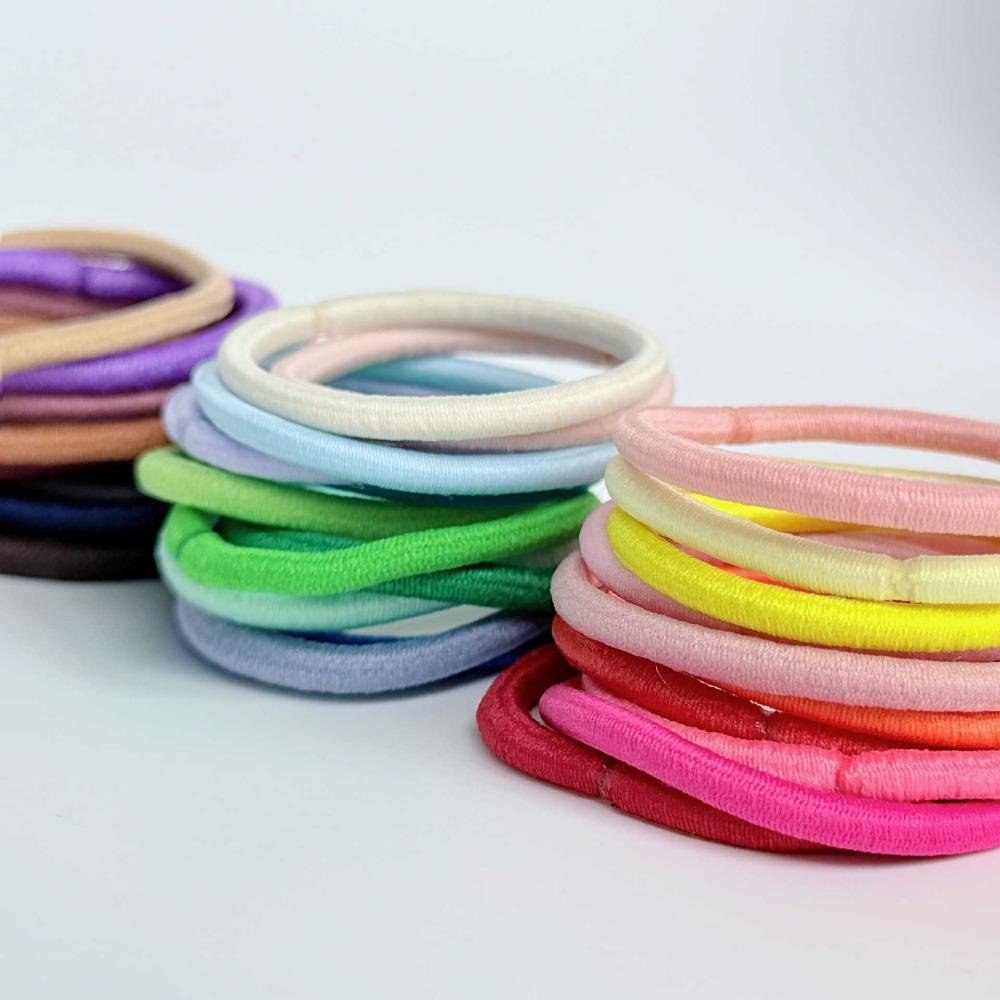 30pcs 4mm Classic Basic Elastic Hair Bands Ties Scrunchie Headband Fashion Hair Accessories for Women