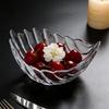 Contemporary Feathered Themed Glass Serving Dish Spacious And Stable For Fruits Treats Or Centerpiece Decoration