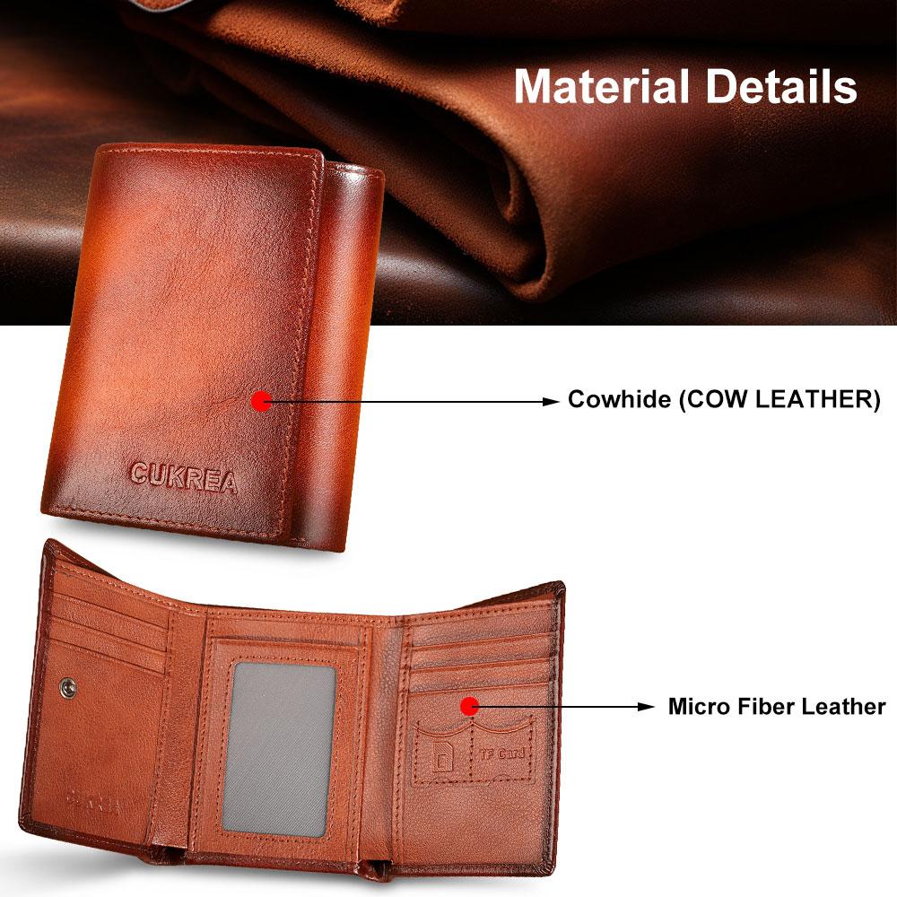 Lyxig herrplånbok i toppskikt kohud, tredelad, RFID-skydd, ID-fönster, 8 rymliga kortfack, 2 djupa sedelfack, premium pengapåse