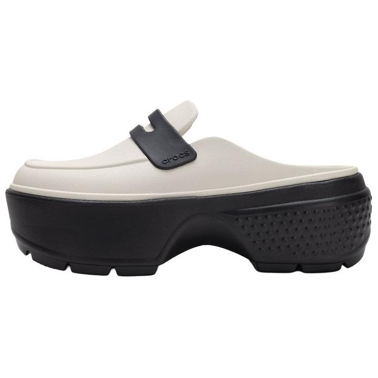 Crocs Stomp Loafer Linen Black Men Sneakers Cream 209937-1HR