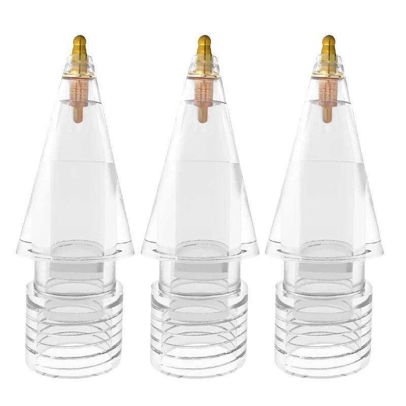 1/2/3Pcs Anti-slip Pencil Tips for Apple Pencil 1st 2nd Generation Fine Point Tablet Pen Nibs Precise Spare Stylus Metal Nib