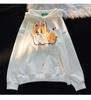 Ladies Fashion Casual Long Sleeve Round Neck Hoodie Pullover Top With  Pockets