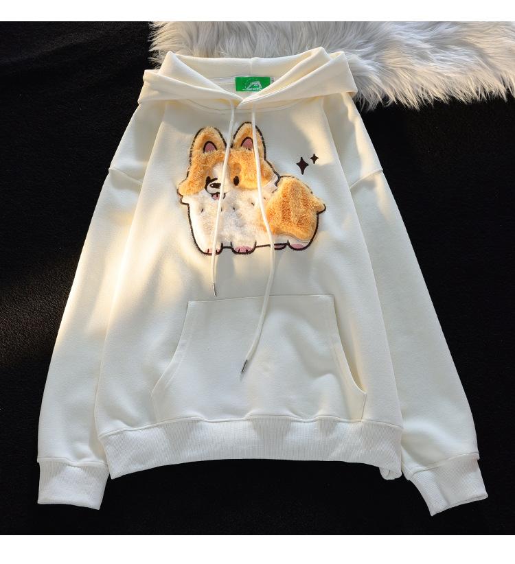 Ladies Fashion Casual Long Sleeve Round Neck Hoodie Pullover Top With  Pockets