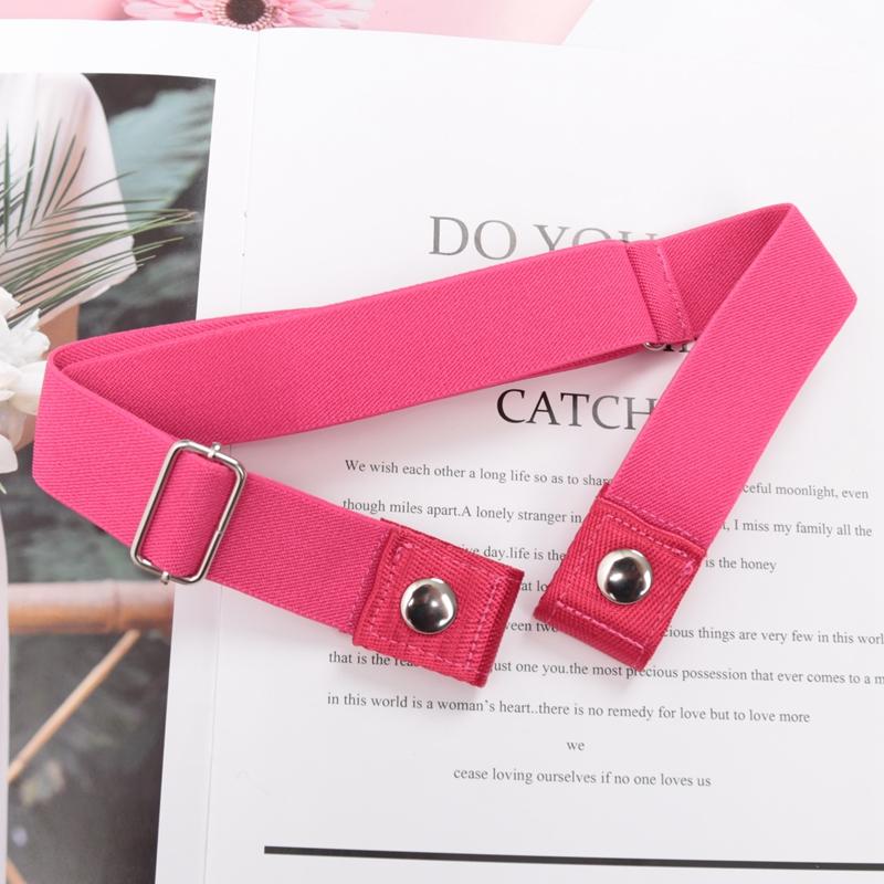 Elastic Belt Without Buckle Canvas Women Buckle Free Belt Ladies Jeans Pants Waist Lazy Belt Stretch No Buckle Invisible Belt