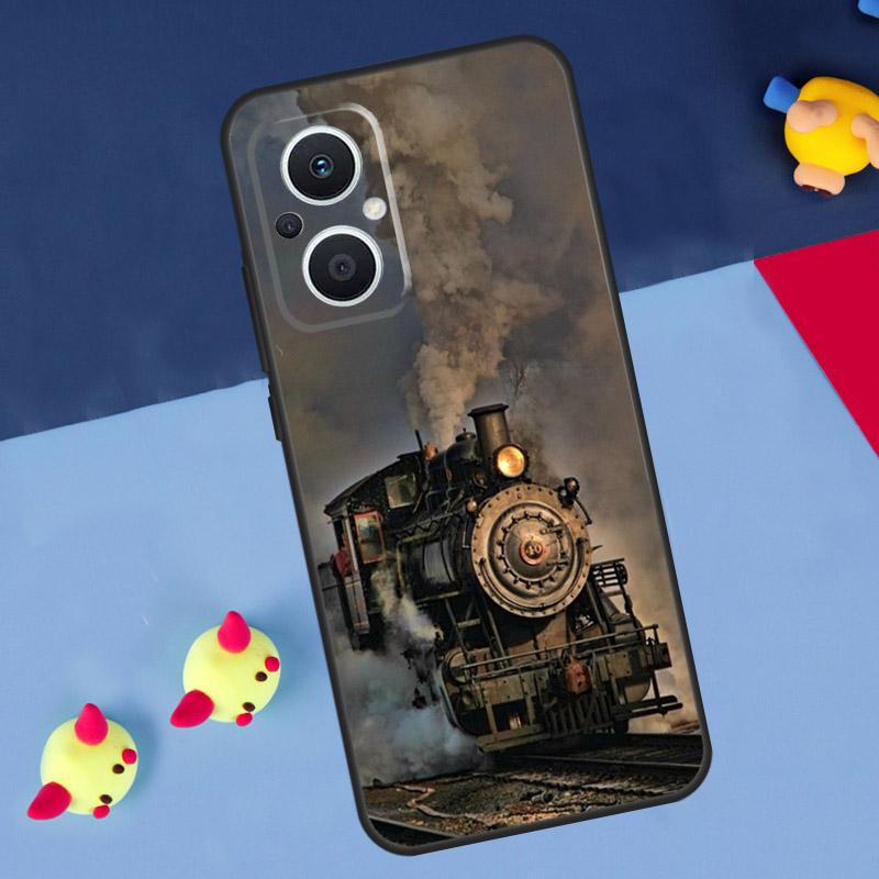 Classic Steam Train Railway For OPPO Reno 14 13 12 11 10 Pro 11F 12F 13F 14F 7 8 Lite 8T OPPO Find X9 X5 X6 X8 Pro Case