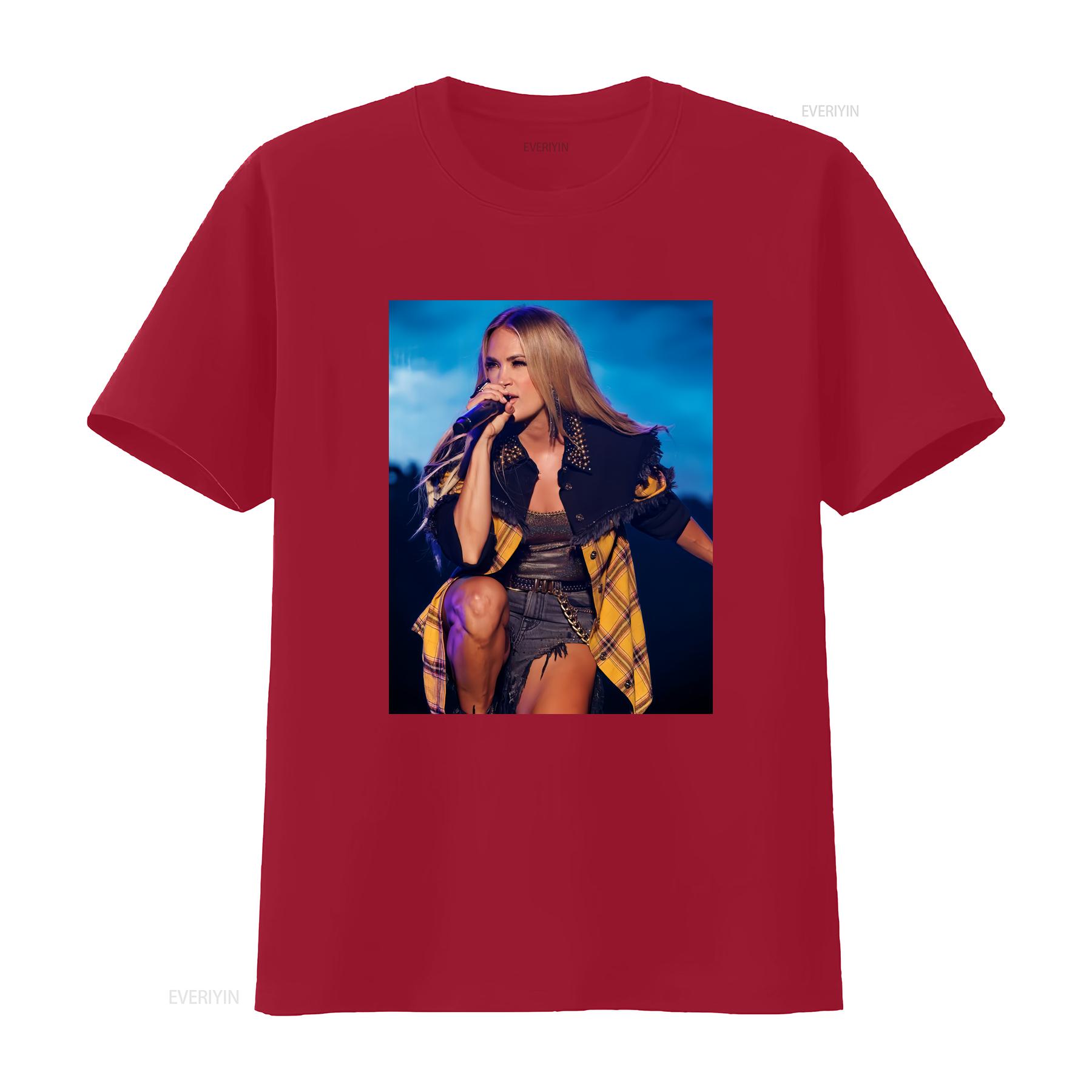 Carrie Underwood T Shirt Country Music Singer Minimal Bootleg Vintage Style Aesthetic Clothing For Fans vintage Washed homme S