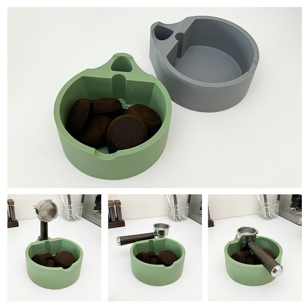 Non-Slip Knock Coffee Slag Box Silicone Coffee Grounds Container Coffee Grounds Storage