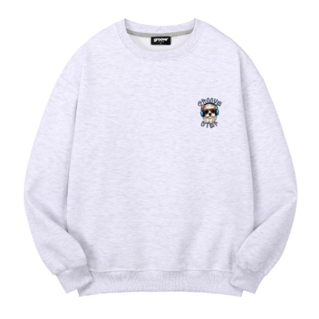 GROOVESTEP Headset Mini Lettering Oversized Sweatshirt M0253 (A Type)