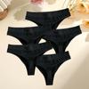 FINETOO 5PCS/Set T-Back Intimates Lingerie Sexy Women Seamless Panties Breathable Thong Underwear for Female Intimates Lingerie
