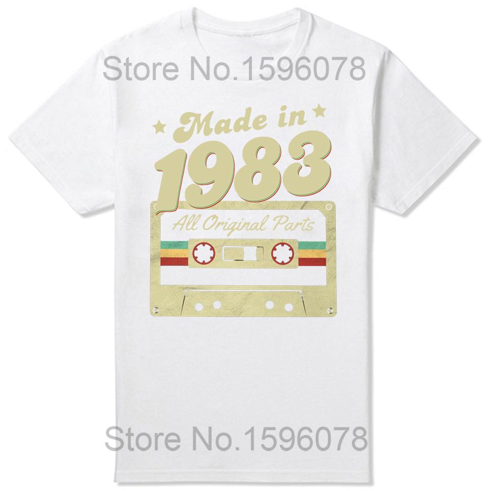 Made In 1983 Limited Edition Birthday Gift T-Shirt for Men Cotton T Shirts 41 Years Old Short Sleeve Tee Shirt Gift Idea Tops