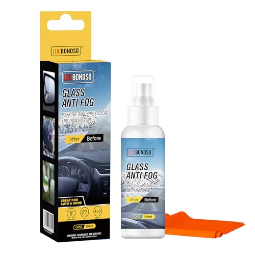 

LOCBONDSO Средство против запотевания для очков, зеркал, лобовых стекол, очков, предотвращает запотевание, улучшает видимость, безопасно для всех линз - 100 мл (Ткань для чистки