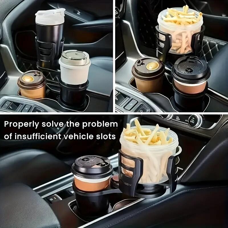 Car Cup Holder Extender, Multifunctional 2 In 1 Car Cup Holder, Adjustable Base Drink Holder Extender, Car Cup Mug Organizer