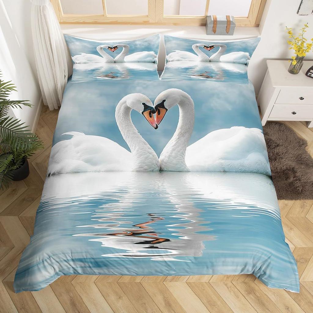 Swan Down Quilt Cover Cherry Blossom Quilt Cover Bedding Set Sweet Girl Romantic Three-Piece Set