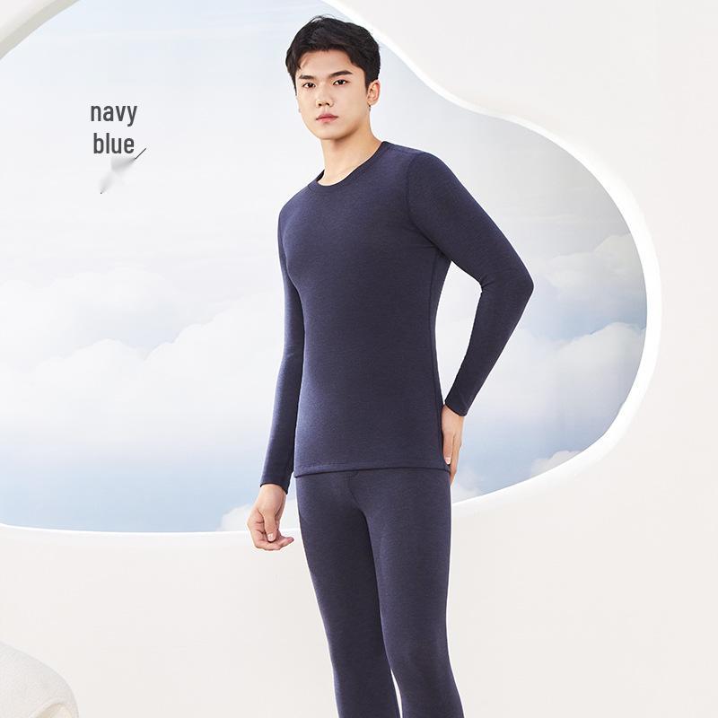 Men’s Silk-Like Cashmere Thermal Underwear Set - Thick, Warm, and Edged for Autumn/Winter