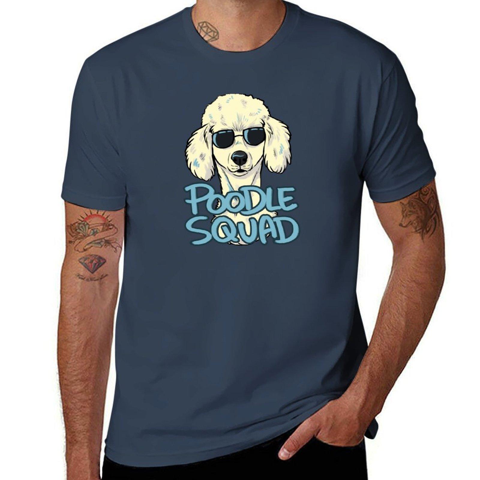 White Poodle Squad Tshirt All Match Basic Short Sleeve Top S