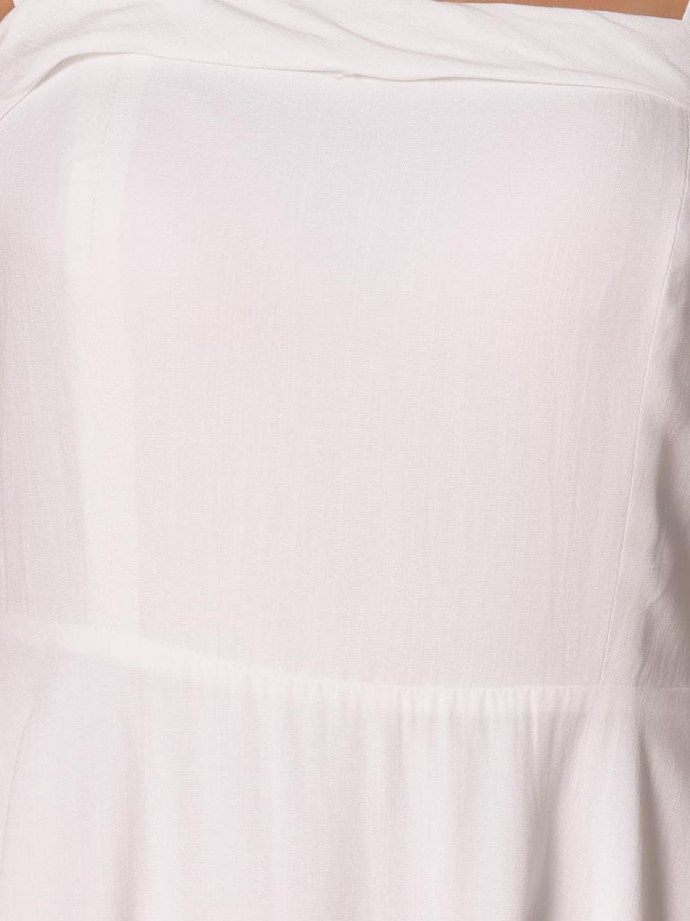 Allegra K Women's Square Neck Tank Casual Dress, Sleeveless Smock Dress, White, Size M