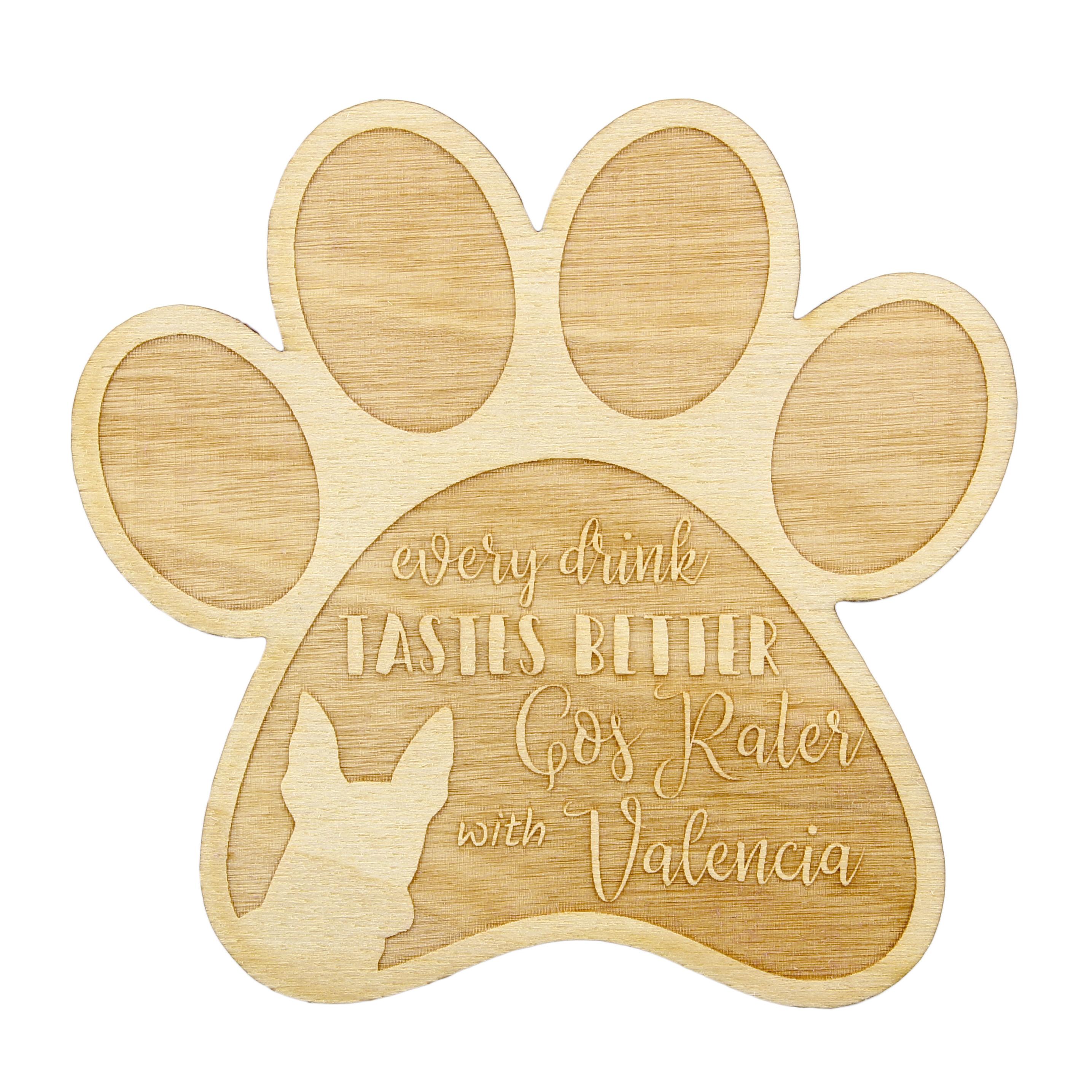 

Valencian Terrier, Gos Rater Valencià, Ratonero Valenciano - Mug coaster, engraved coaster with dog, gift for dog lover by Art-Dog brand