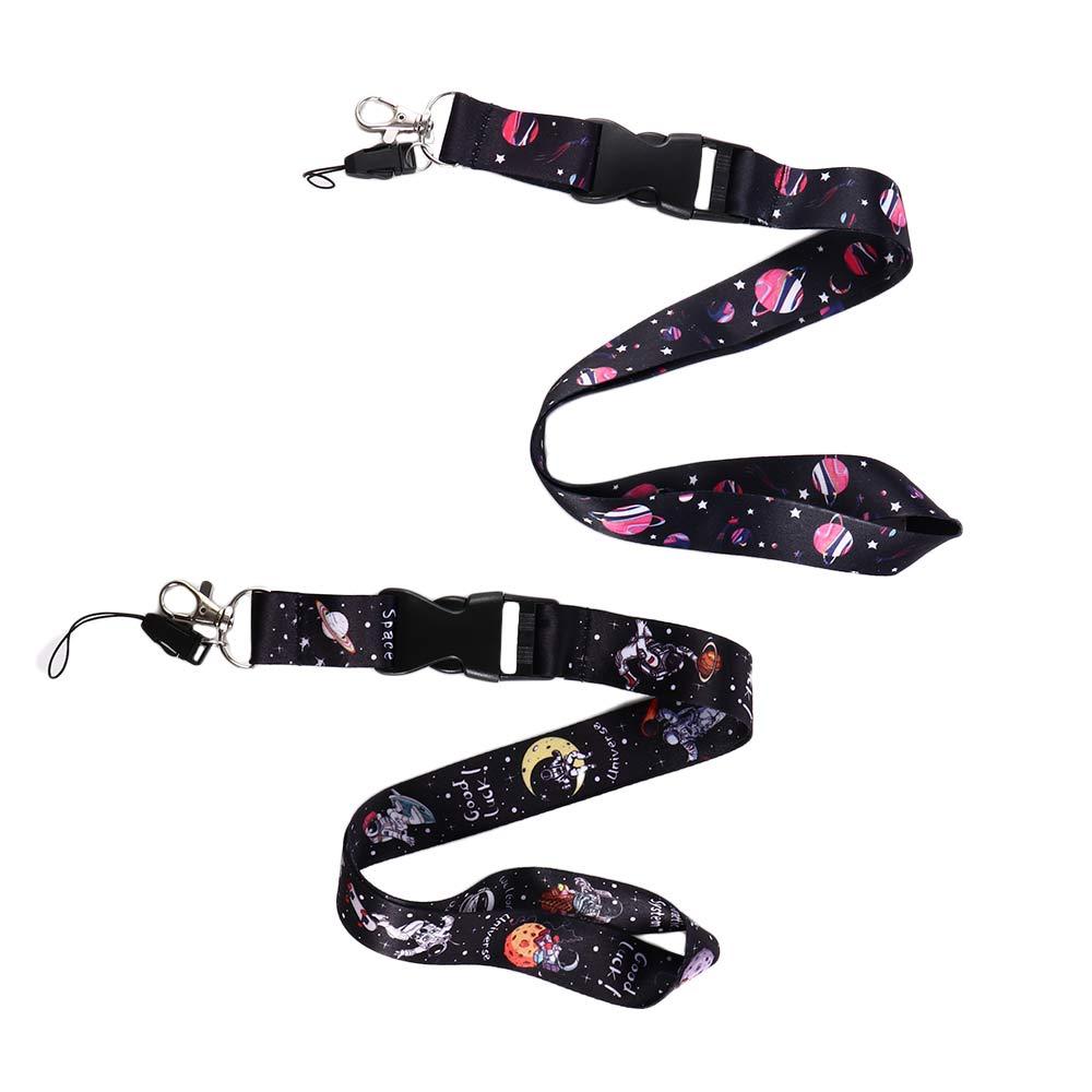 Ring Holder Outer Space Neck Straps Stars Pattern Hang Ropes Mobile Phone Strap Astronauts Lanyard