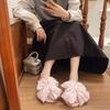 2025 New Summer House Cotton Slippers for Women Bow Indoor Slippers Slip On Bedroom Shoes with Big Bow Soft Anti-Skid Shoes